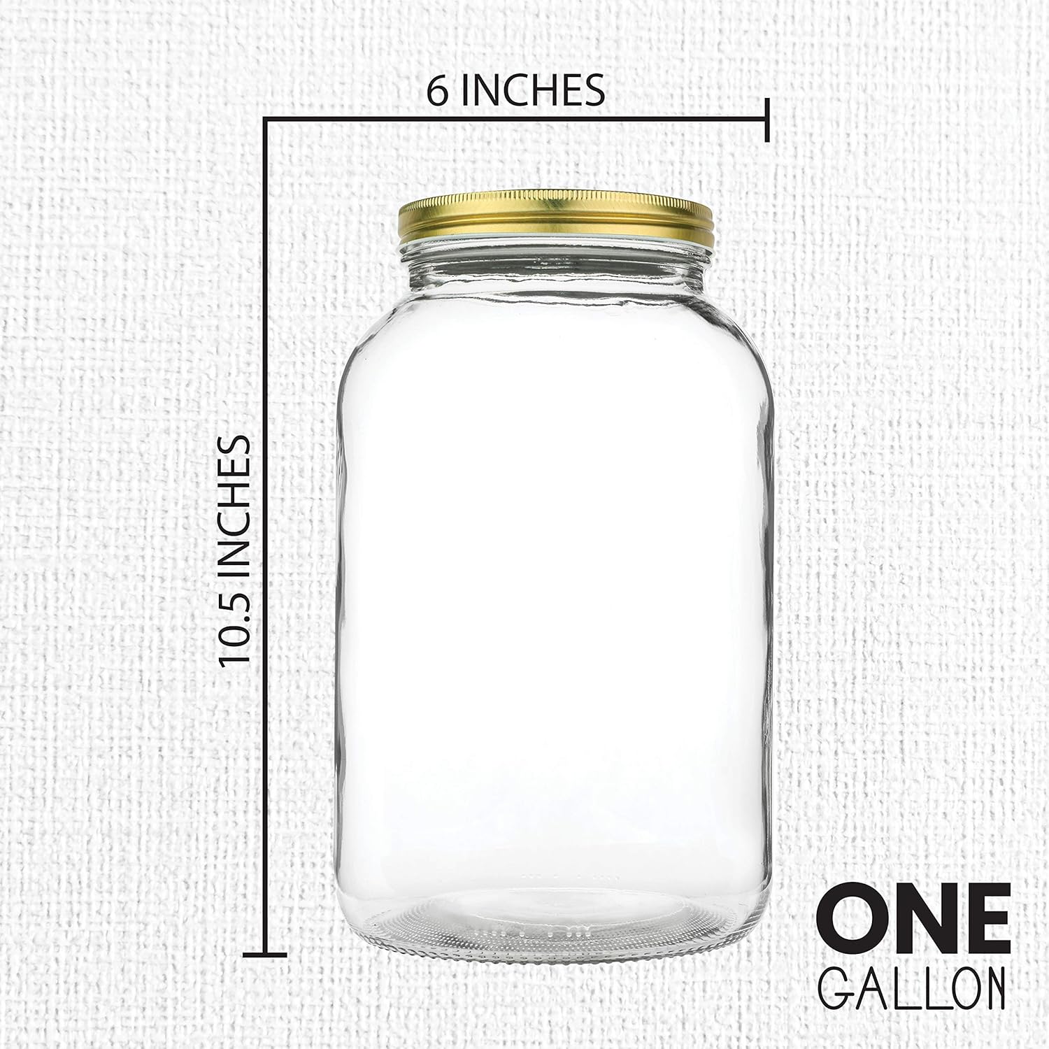Crafted by Kitchentoolz - 1 Gallon Glass Jar with Airtight Lid