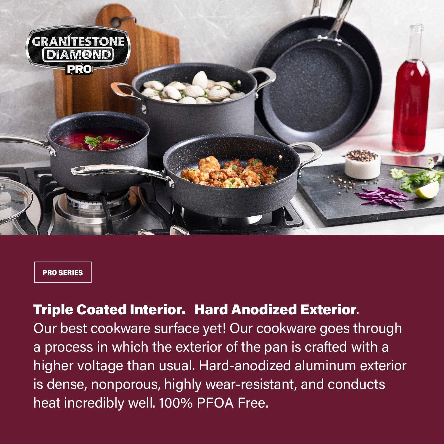 Granitestone Ultra-Nonstick Cookware Set