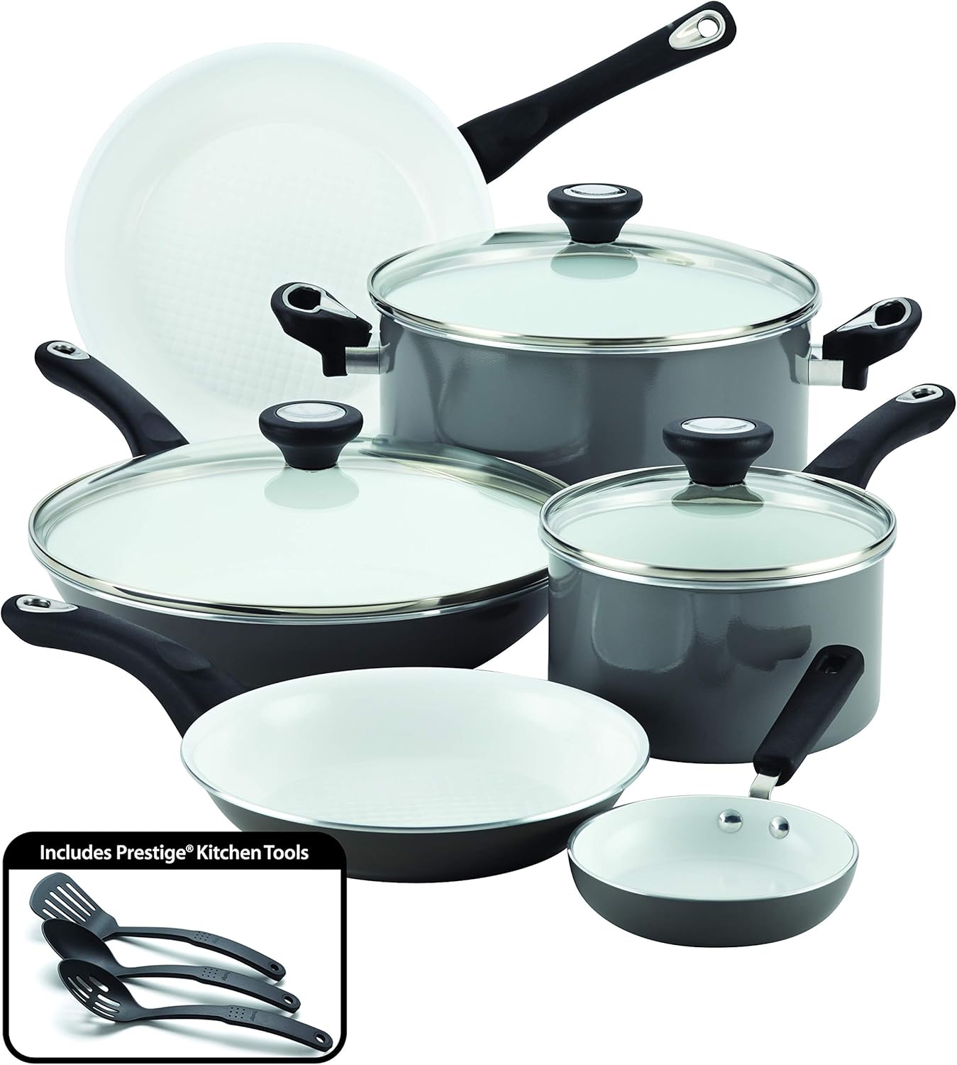 Farberware - PureCook Nonstick Cookware Set - 12-Piece Set with Fast Cleanup
