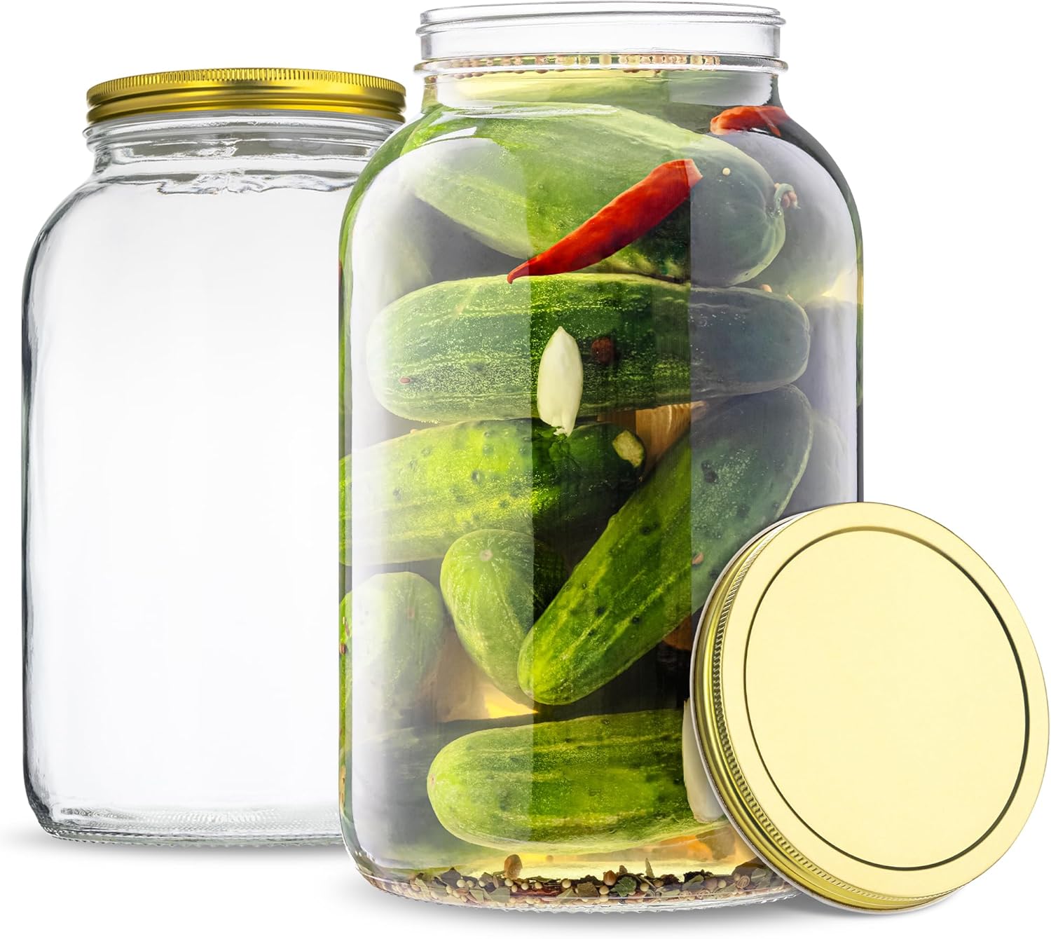 Crafted by Kitchentoolz - 1 Gallon Glass Jar with Airtight Lid