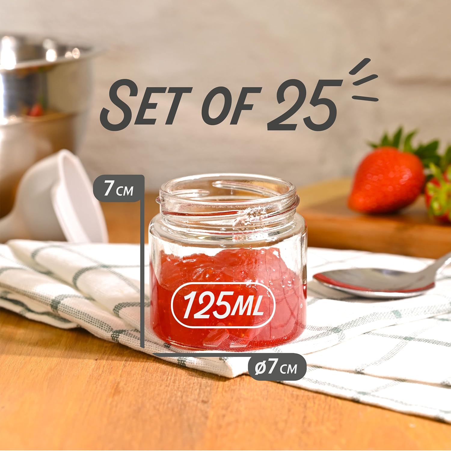 25-Piece Glass Jars Set