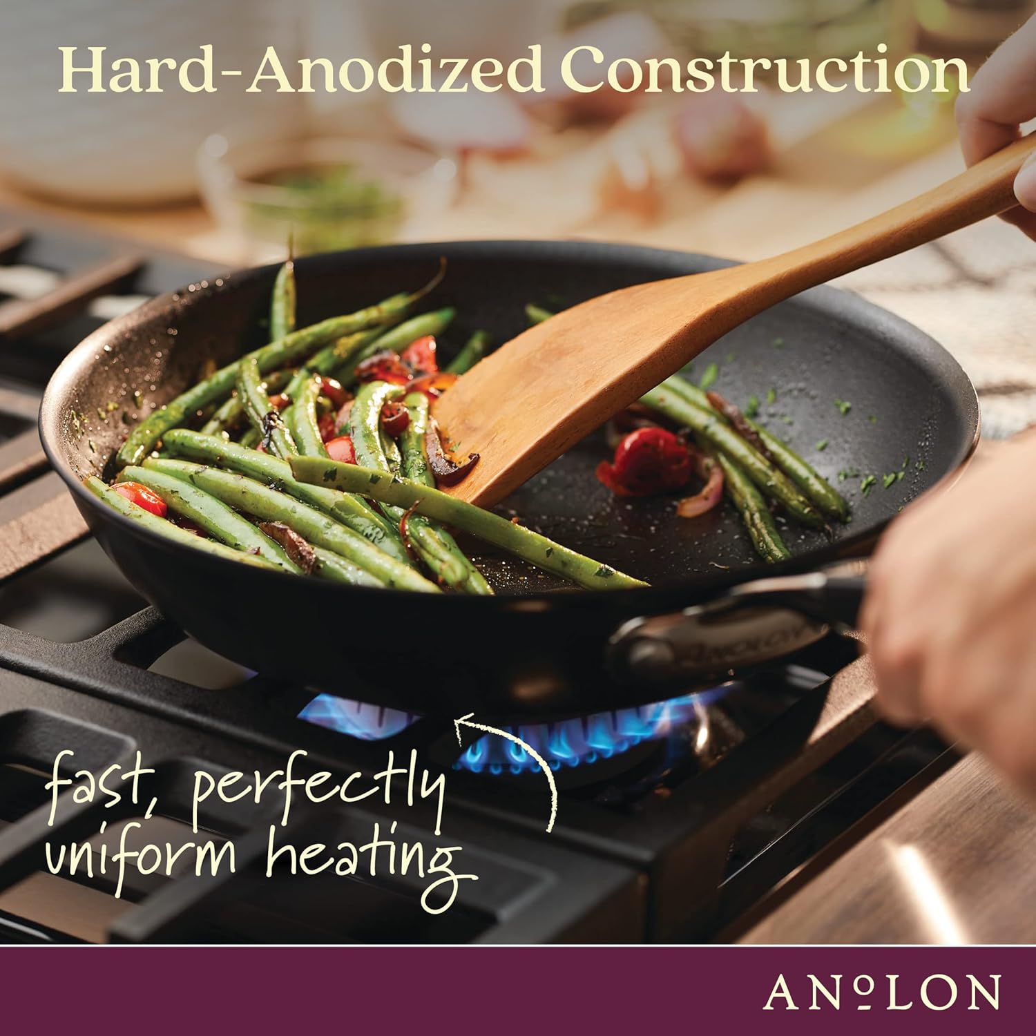 Anolon SmartStack Perfect Pan Stack Nonstick Cookware Set Easy to Store