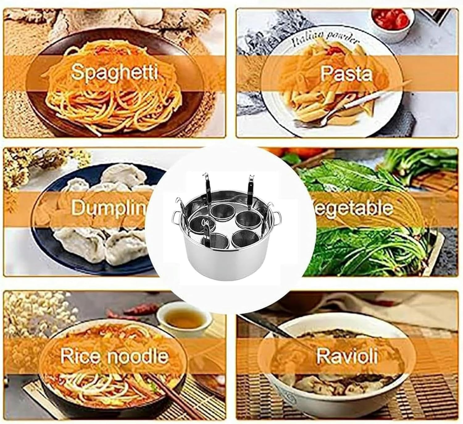 Pasta Cooker Set with Divider Strainer