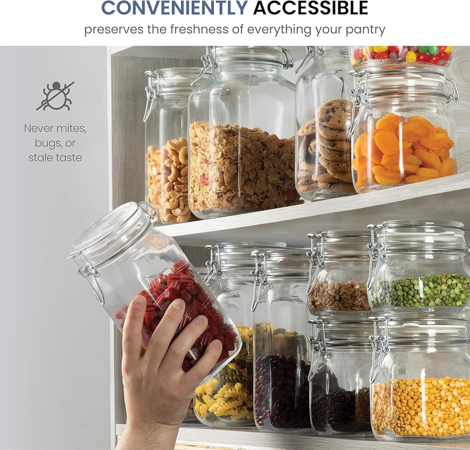 Italian Glass Jar for Preserves and Jams Airtight Design