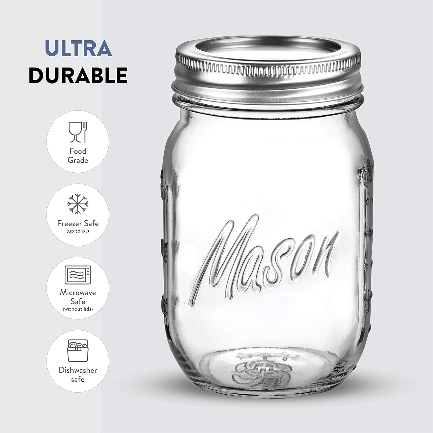 10-Piece Mason Jars for Pickling Canning