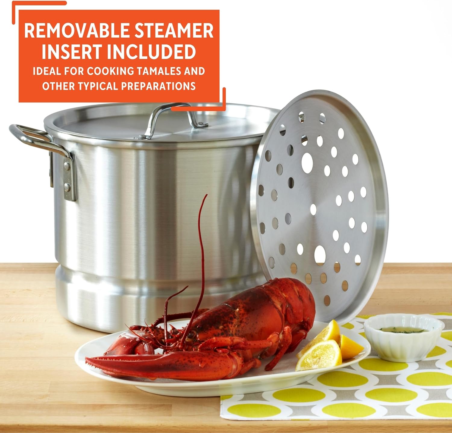 Sleek Durable Aluminum Steamer Set for Efficient Cooking