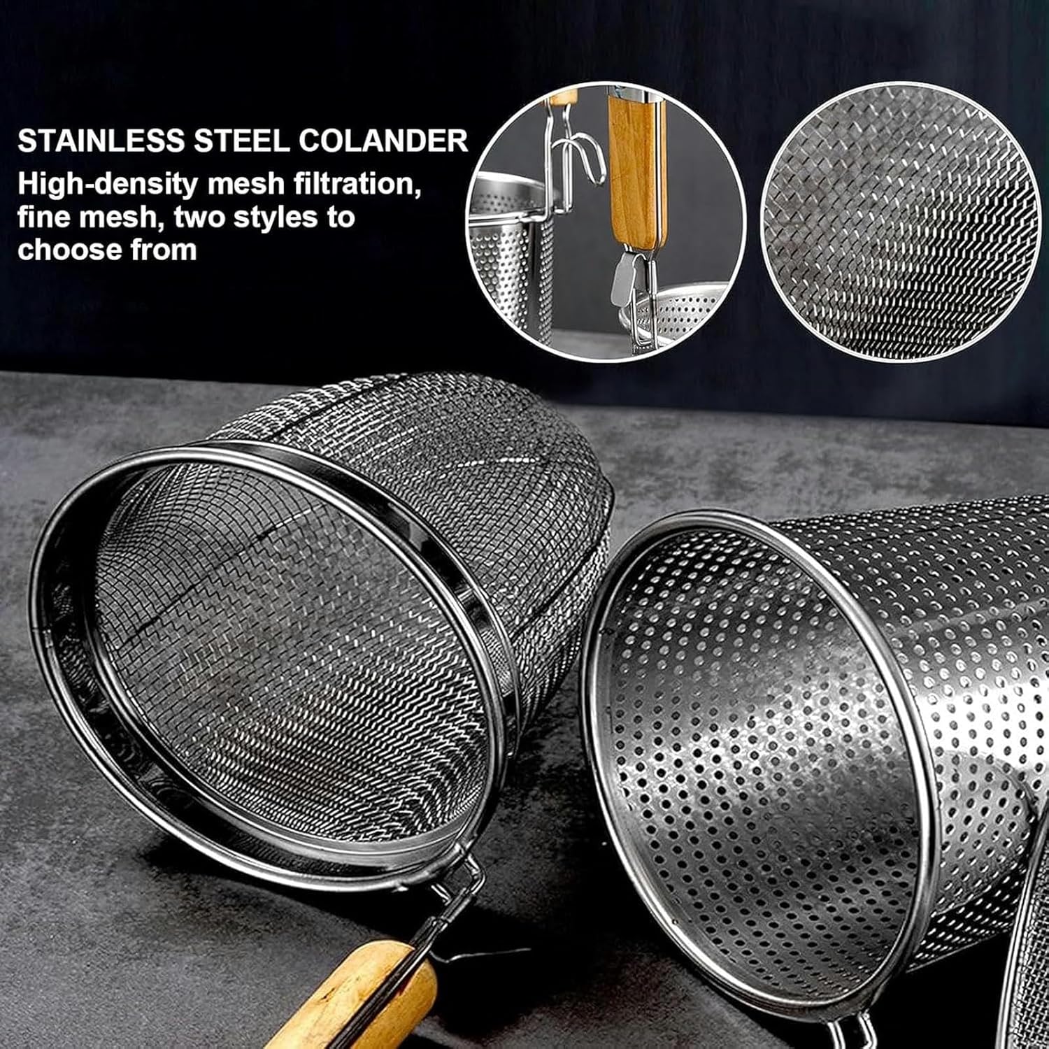 Stainless Steel Pasta Cooker Basket by BINGWANG