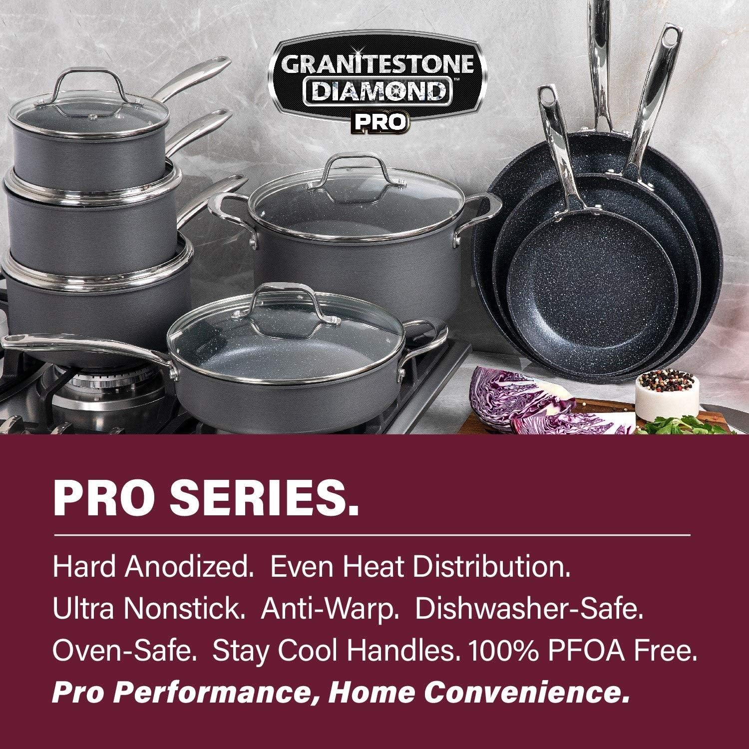 Granitestone Ultra-Nonstick Cookware Set