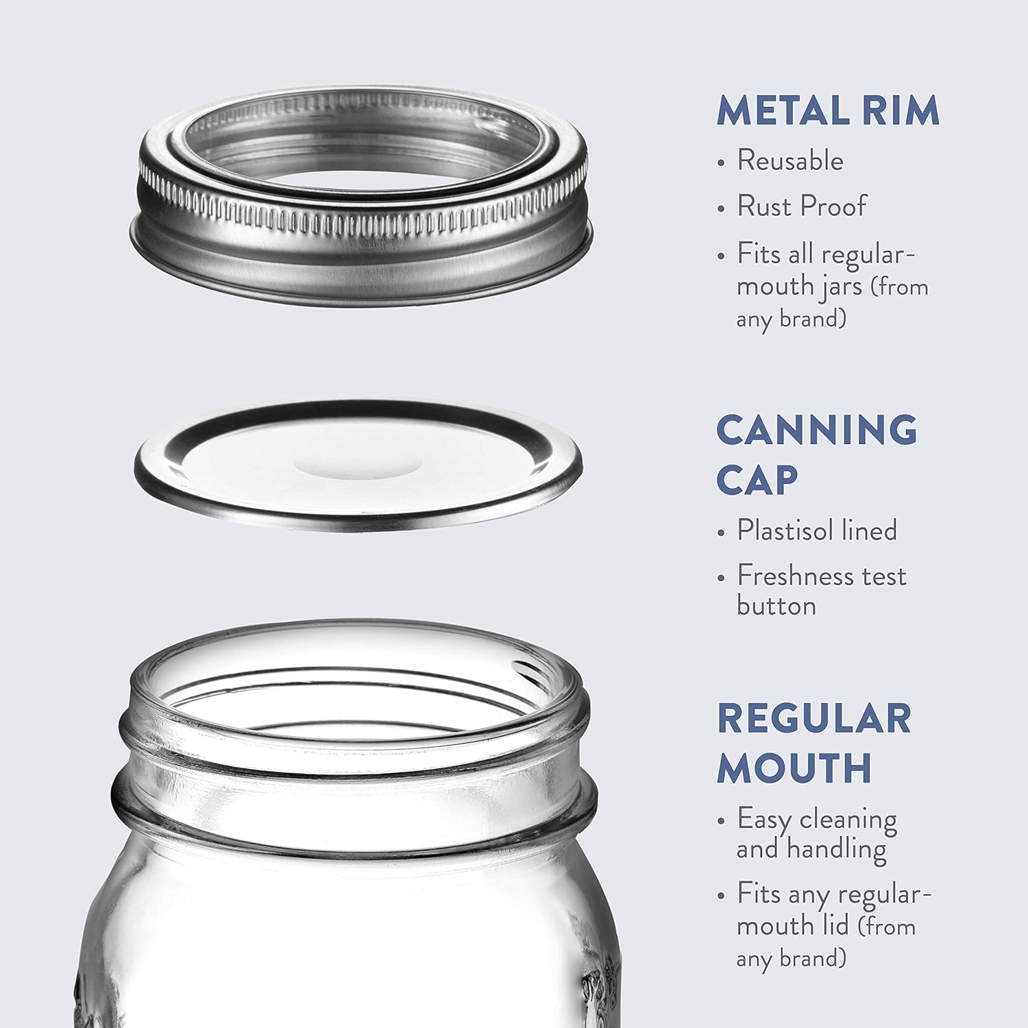 10-Piece Mason Jars for Pickling Canning