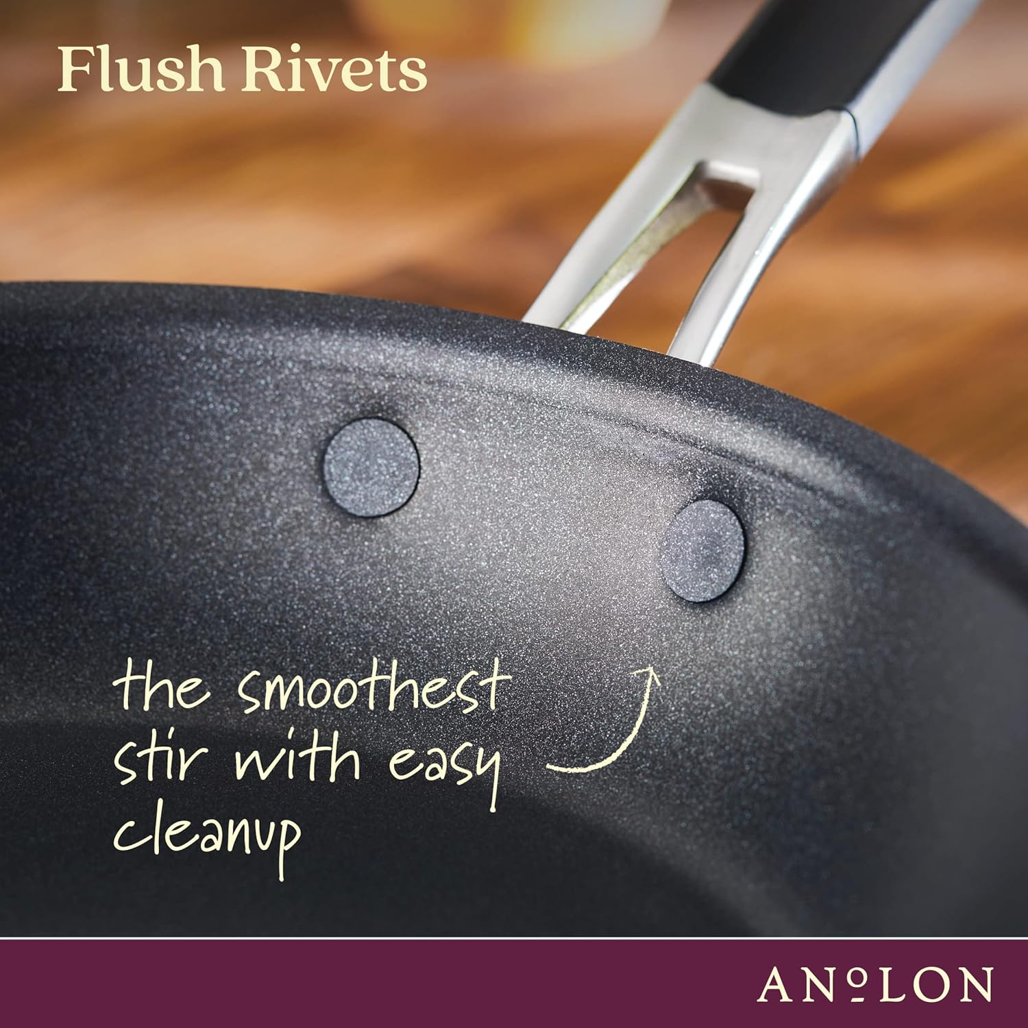 Anolon SmartStack Perfect Pan Stack Nonstick Cookware Set Easy to Store