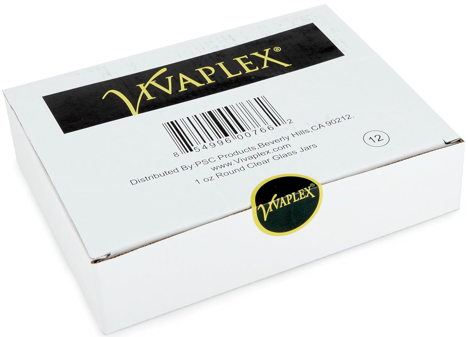 Vivaplex - 12 oz Clear Glass Jars with Inner Liners