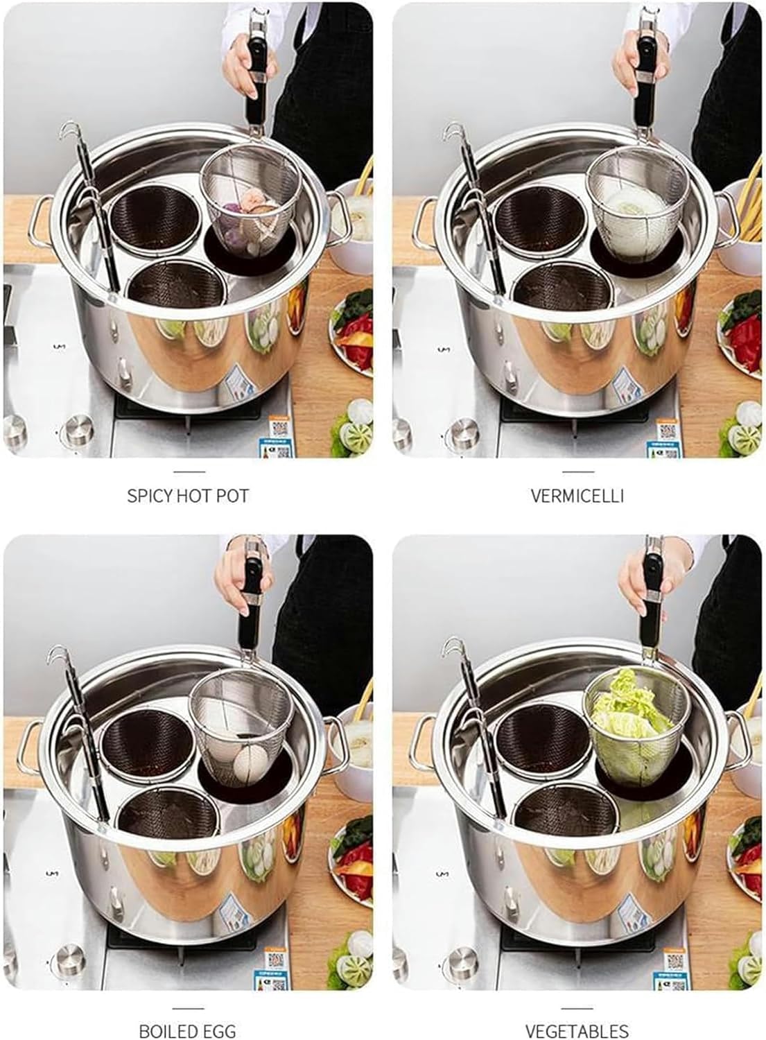 Sturdy Durable Multipots Set for Home Commercial Cooking