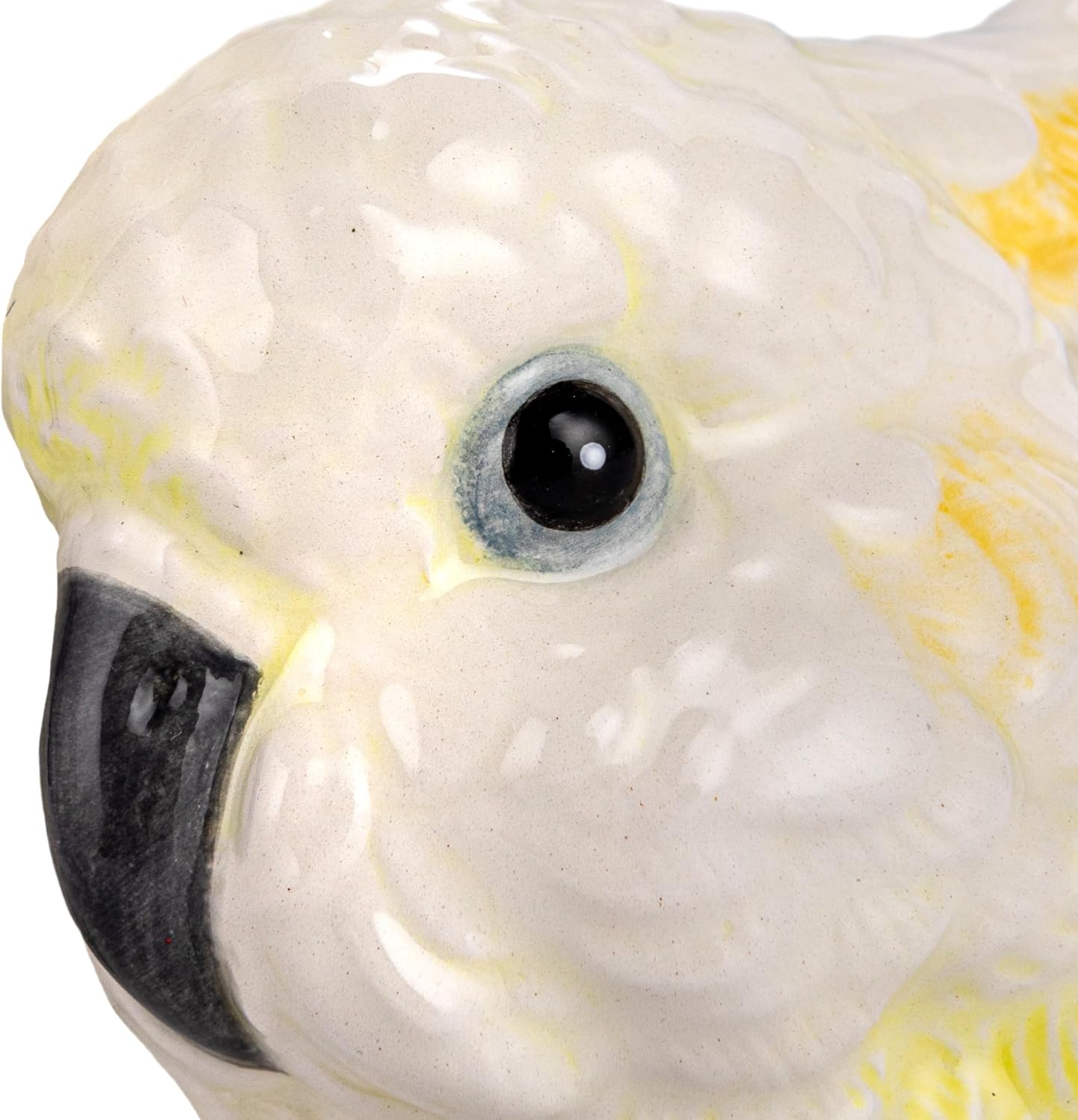 Creative Co-Op Whimsical Ceramic Cockatoo Jar in Yellow