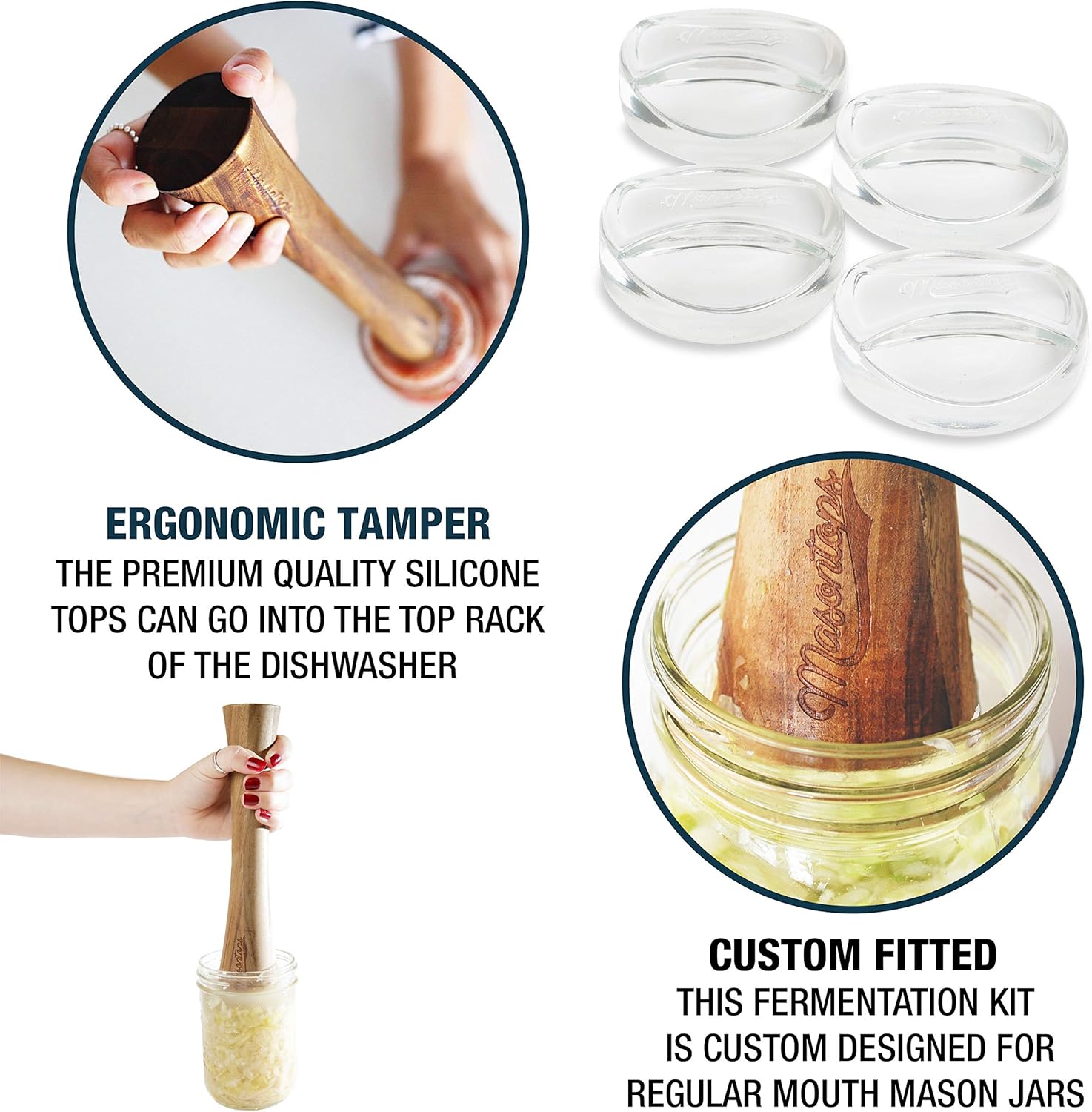 Masontops Pickle Packer Fermentation Tool Set