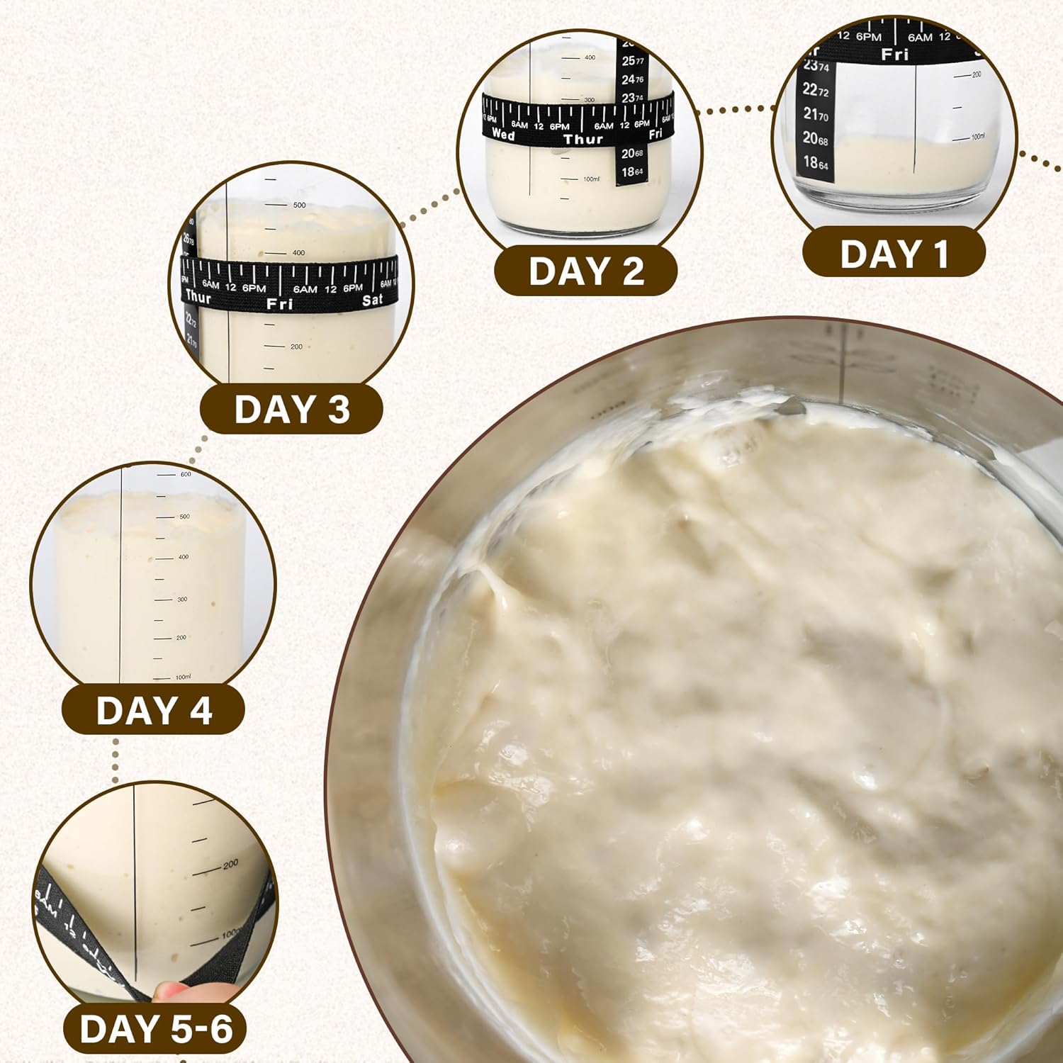 2-Pack Sourdough Glass Jars with Essential Tools for Perfect Bread Baking