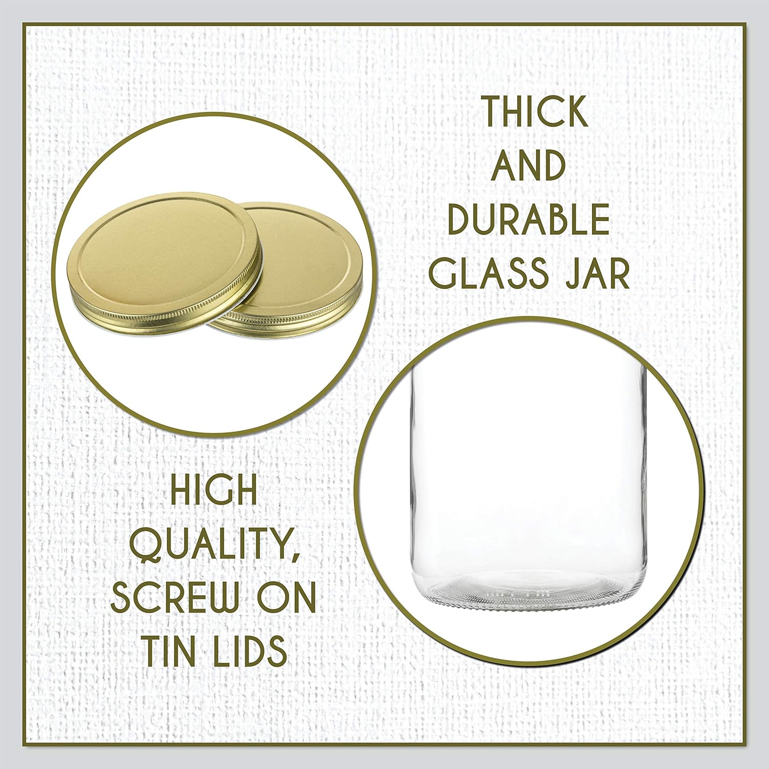 Crafted by Kitchentoolz - 1 Gallon Glass Jar with Airtight Lid