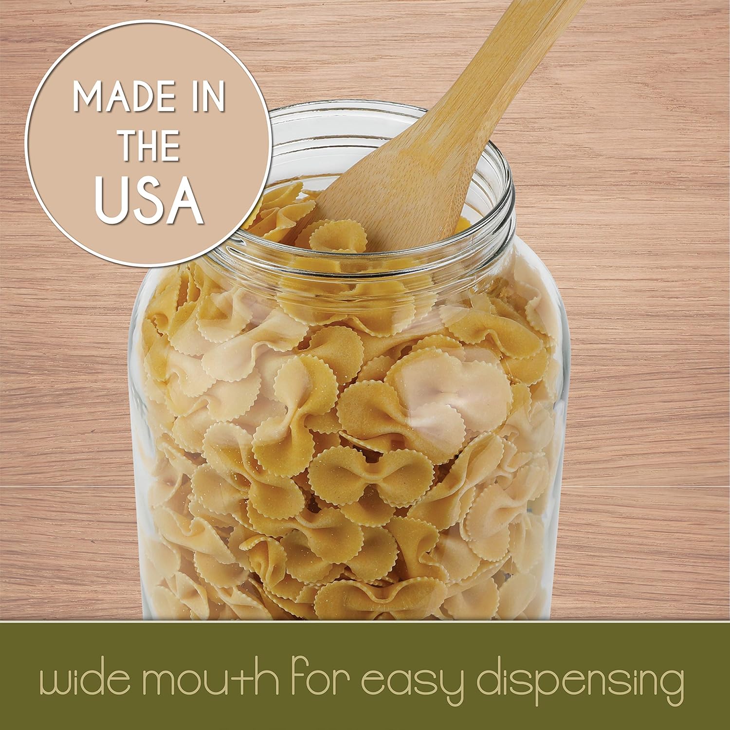 Crafted by Kitchentoolz - 1 Gallon Glass Jar with Airtight Lid
